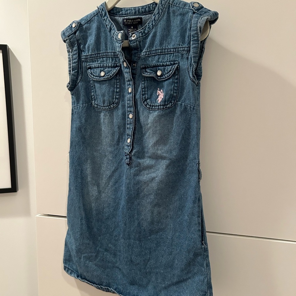 US Polo Assn Denim Kids Dress Size 6